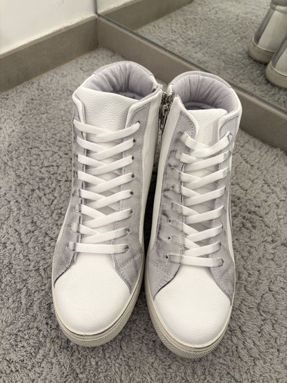 Scarpa Mecap alta Bianco e Grigio