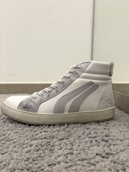 Scarpa Mecap alta Bianco e Grigio
