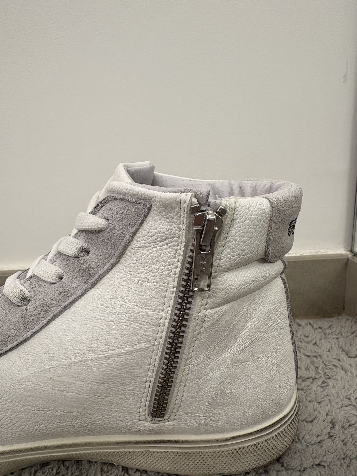 Scarpa Mecap alta Bianco e Grigio