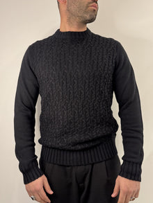 Paricollo in misto lana intrecciato