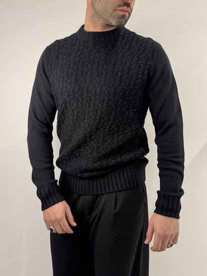 Paricollo in misto lana intrecciato