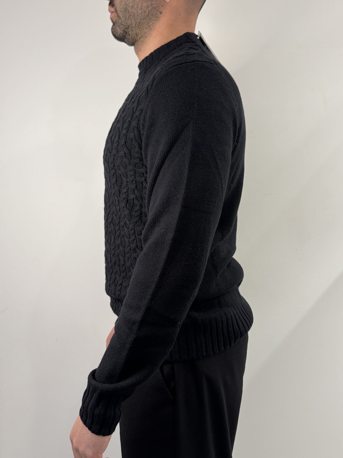 Paricollo in misto lana intrecciato