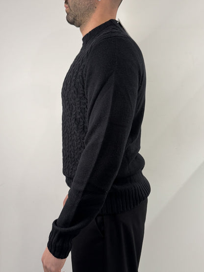 Paricollo in misto lana intrecciato