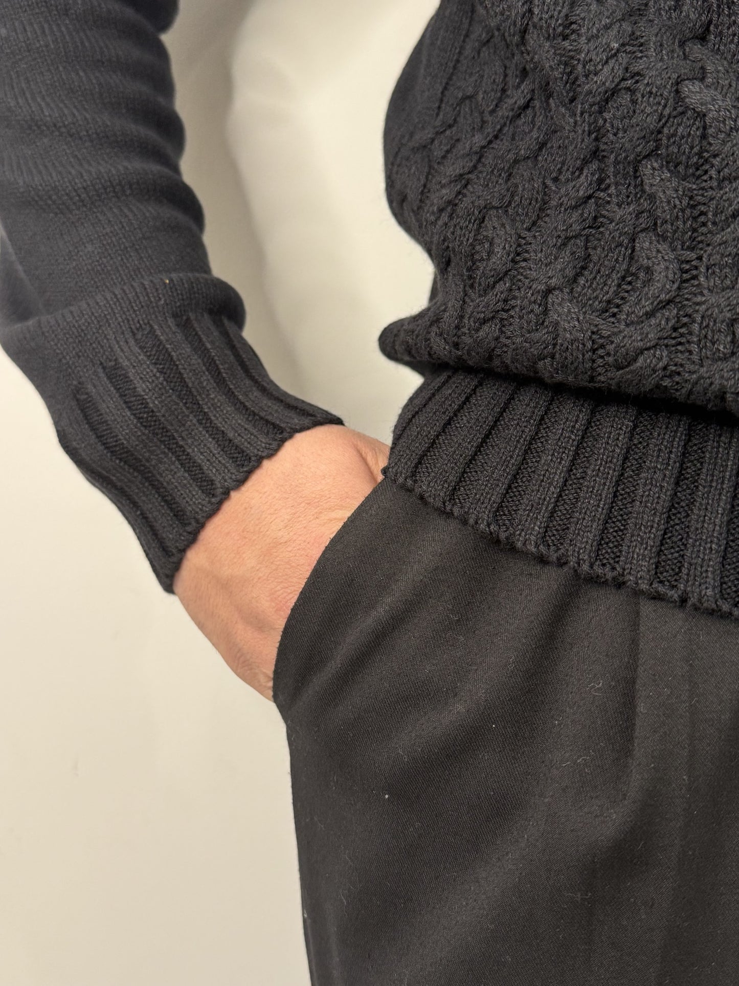 Paricollo in misto lana intrecciato