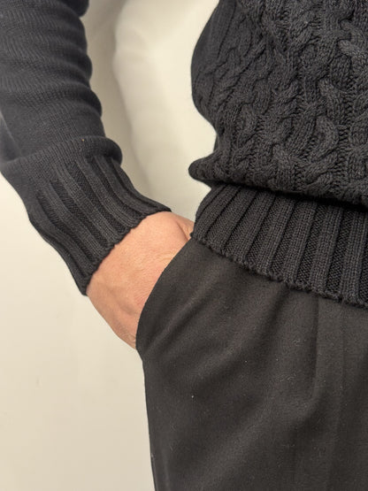 Paricollo in misto lana intrecciato