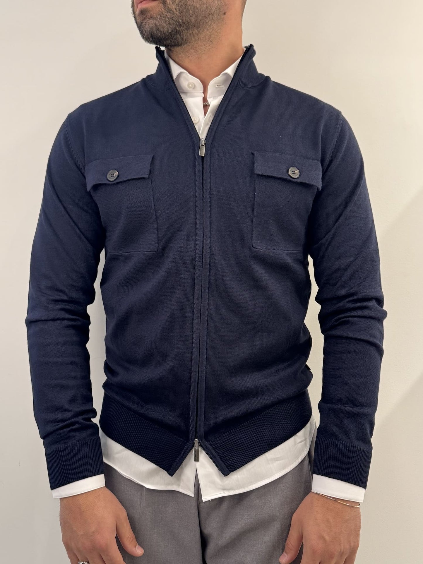 Lupetto in poliviscosa Hamaki-Ho blu