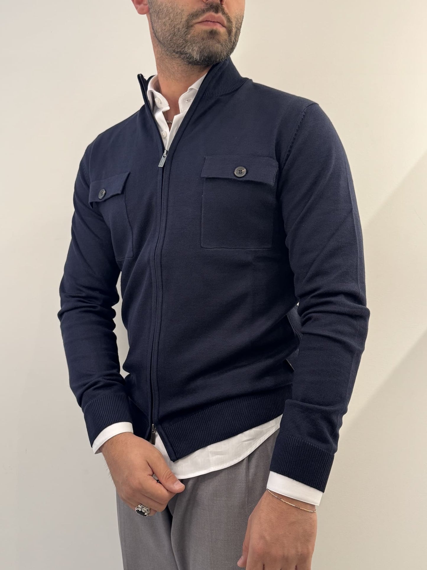 Lupetto in poliviscosa Hamaki-Ho blu