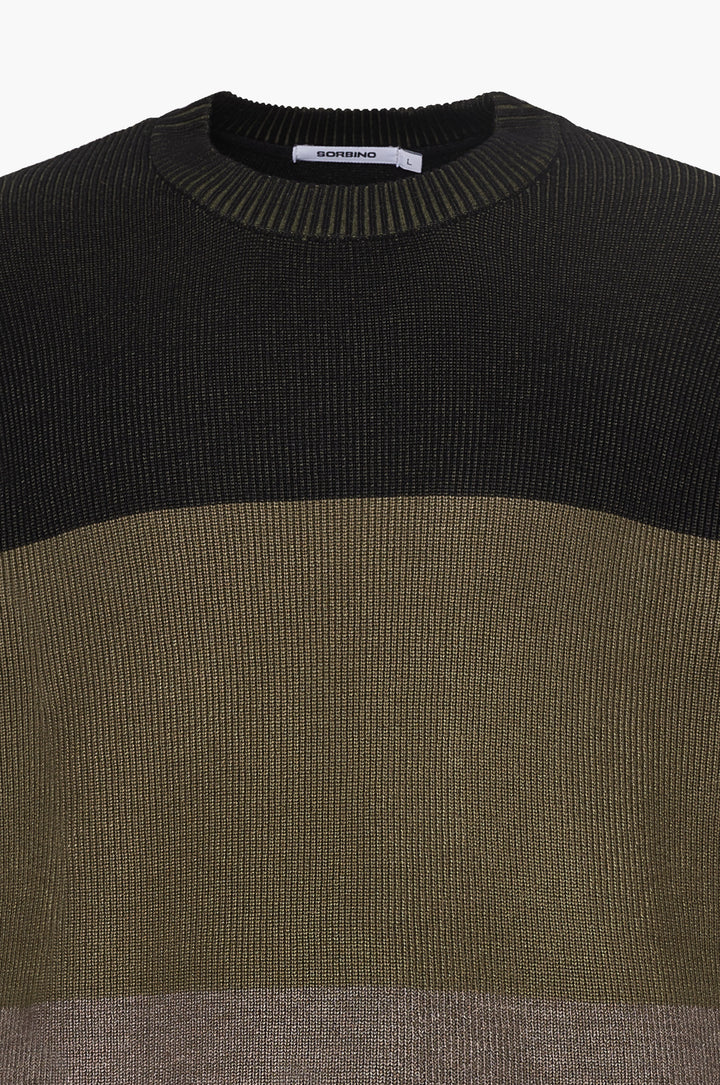 Pullover con struttura Sorbino oliva