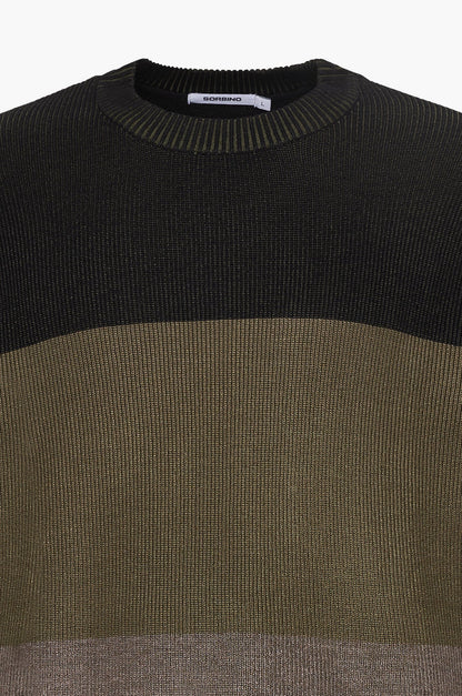 Pullover con struttura Sorbino oliva