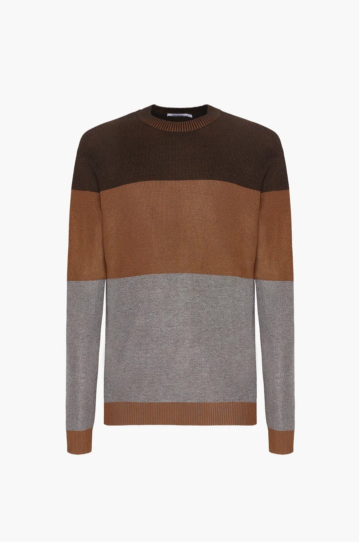 Pullover con struttura Sorbino tobacco