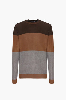 Pullover con struttura Sorbino tobacco