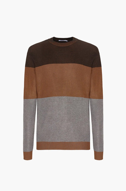 Pullover con struttura Sorbino tobacco