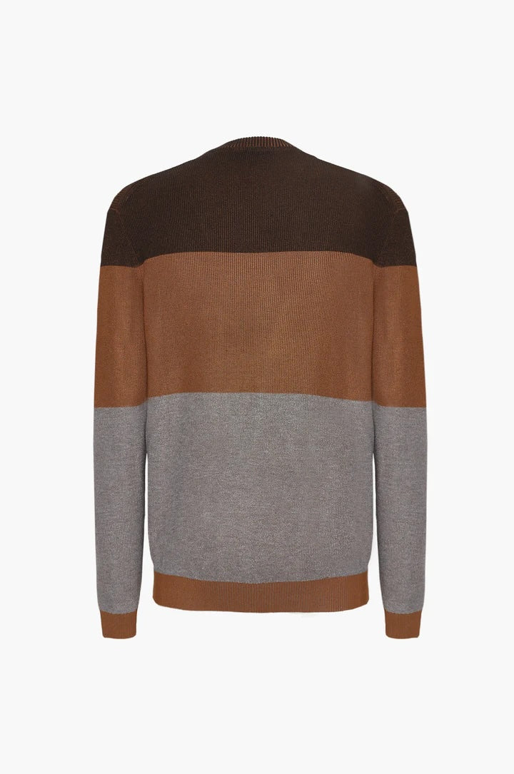 Pullover con struttura Sorbino tobacco