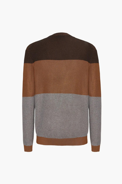 Pullover con struttura Sorbino tobacco