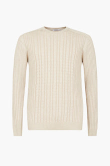 Pullover con trama Sorbino beige melange