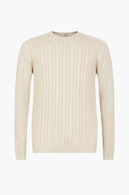 Pullover con trama Sorbino beige melange