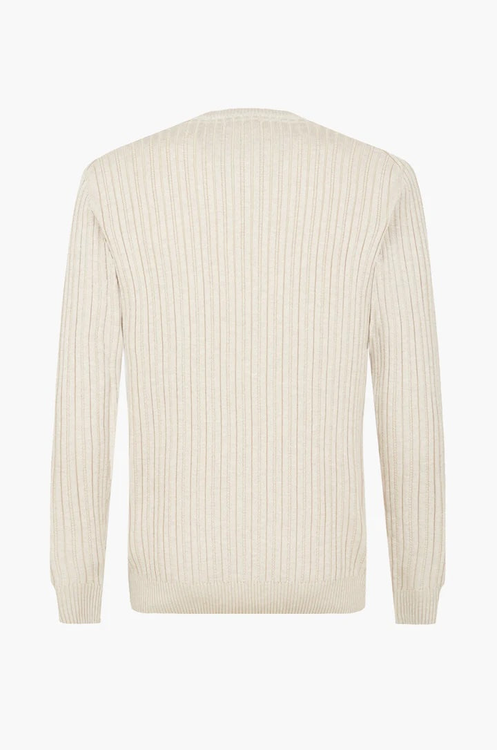 Pullover con trama Sorbino beige melange