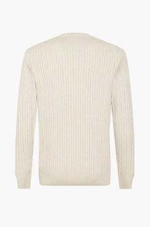 Pullover con trama Sorbino beige melange