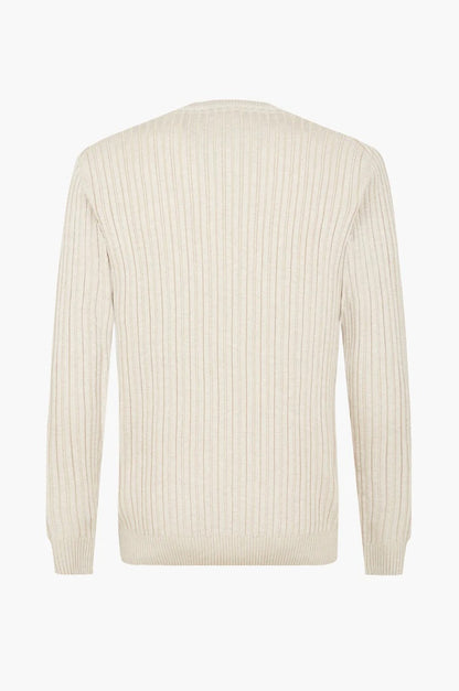 Pullover con trama Sorbino beige melange