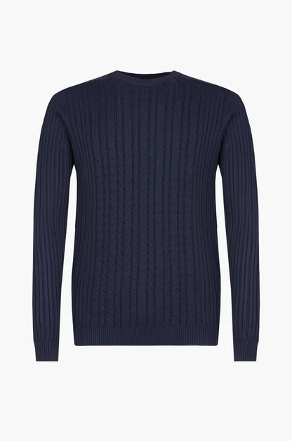 Pullover con trama Sorbino blu navy