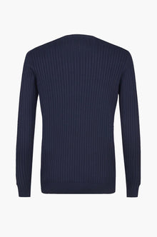 Pullover con trama Sorbino blu navy