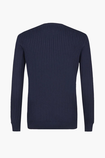 Pullover con trama Sorbino blu navy