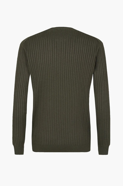 Pullover con trama Sorbino verde militare