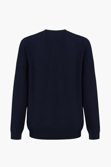 Pullover con struttura effetto doppia maglia sorbino blu