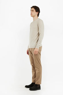 Pullover con trama misto lana Sorbino beige