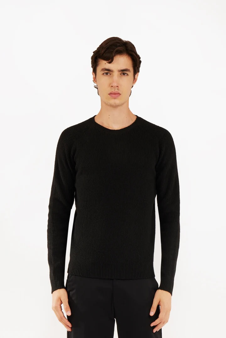 Pullover a costa Inglese Sorbino nero