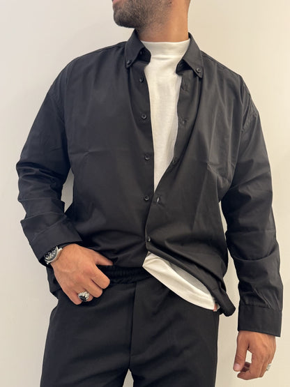 Camicia basic uomo manica lunga