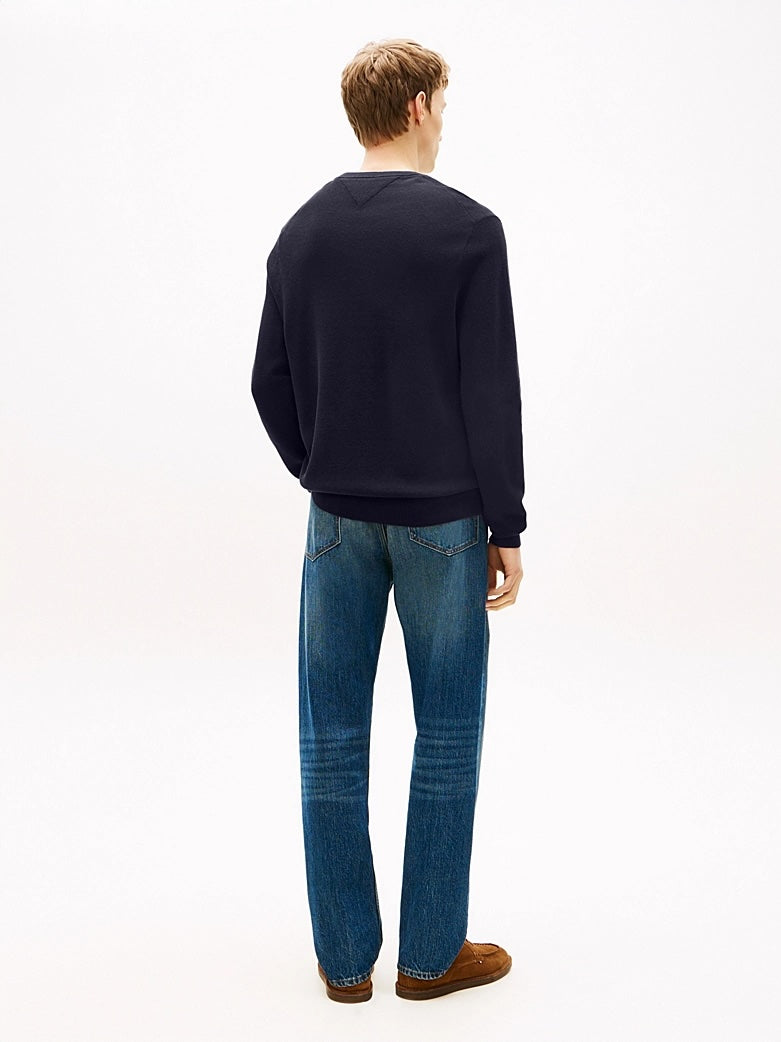 Pullover tramato con bandierina ricamata Tommy Jeans