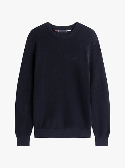 Pullover tramato con bandierina ricamata Tommy Jeans