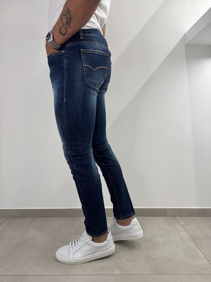 Jeans slim uomo scuro