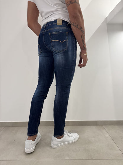Jeans slim uomo scuro