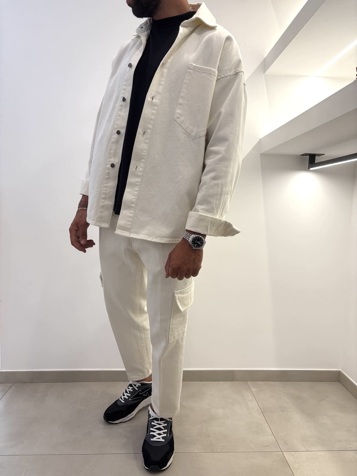 Coordinato in Jeans bianco