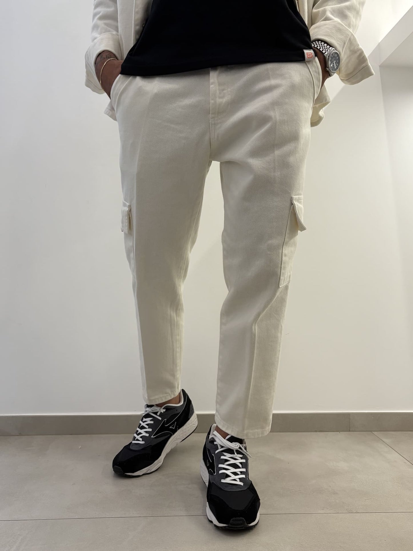 Coordinato in Jeans bianco