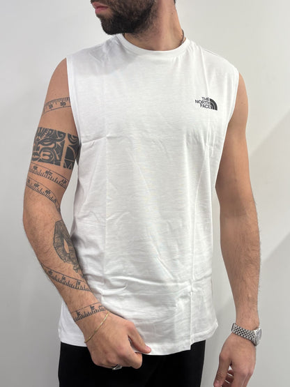 Canotta The North Face con logo bianco