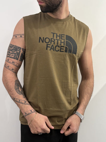 Canotta The North Face con logo Military Olive