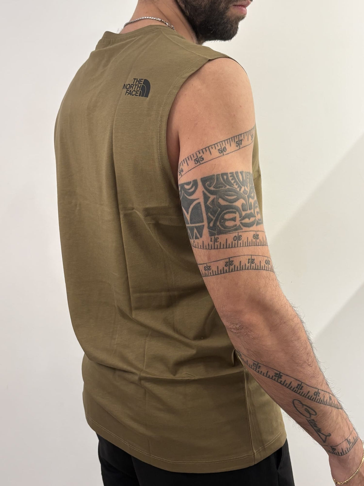 Canotta The North Face con logo Military Olive