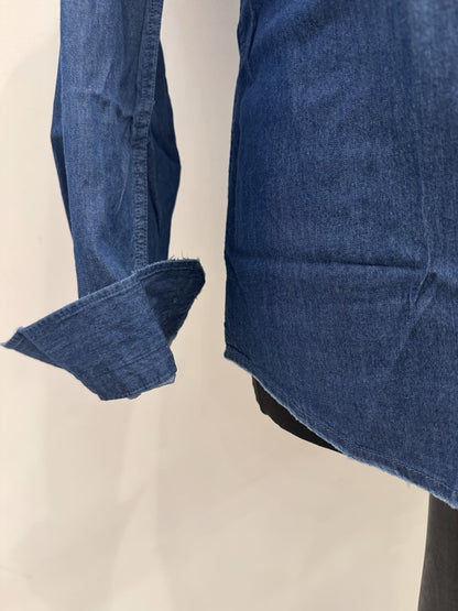 Camicia in denim collo francese