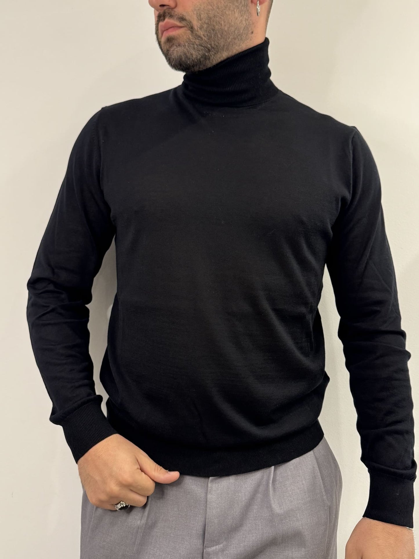 Dolcevita Out/Fit in misto seta black