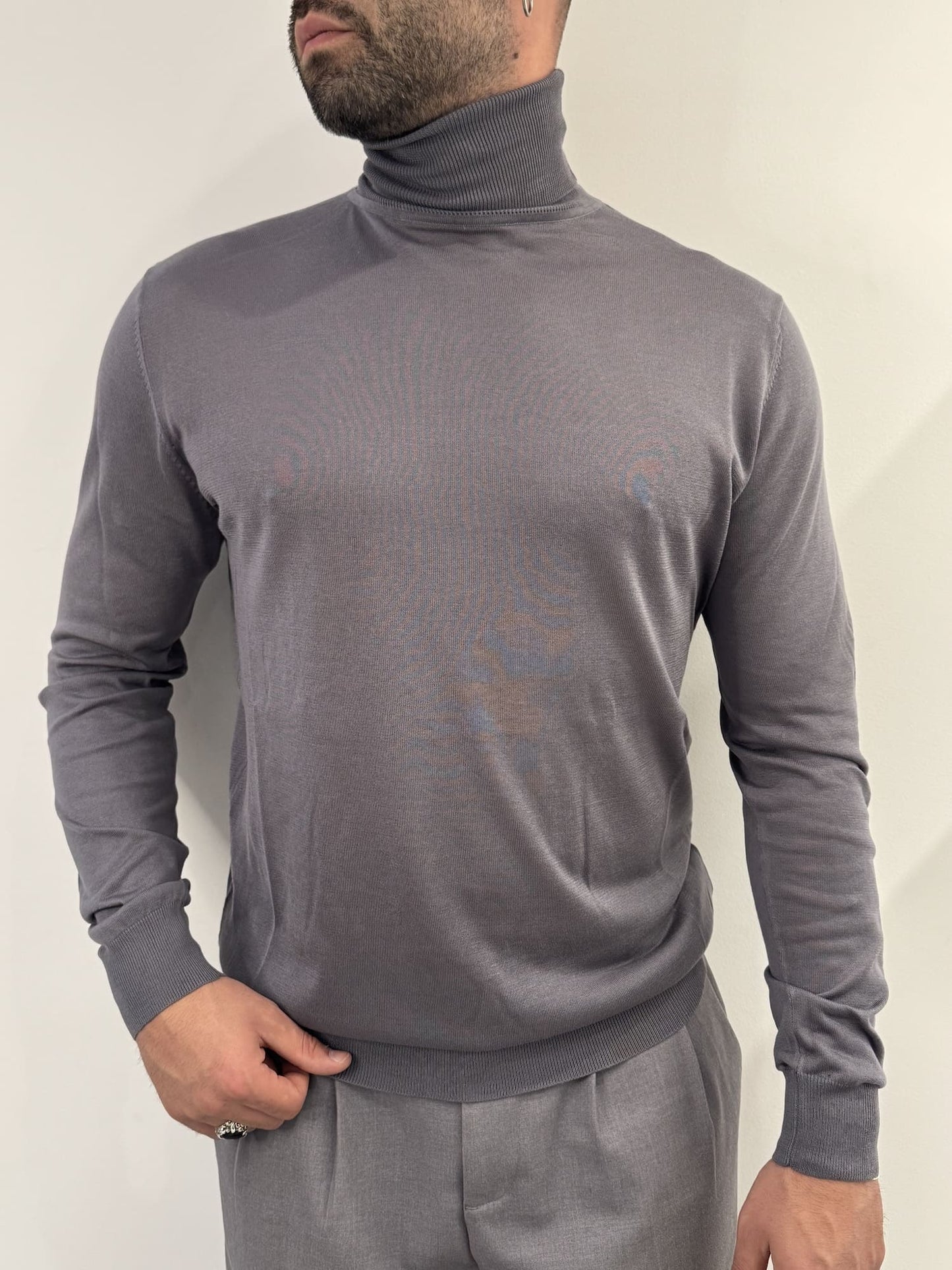 Dolcevita Out/Fit in misto seta gray