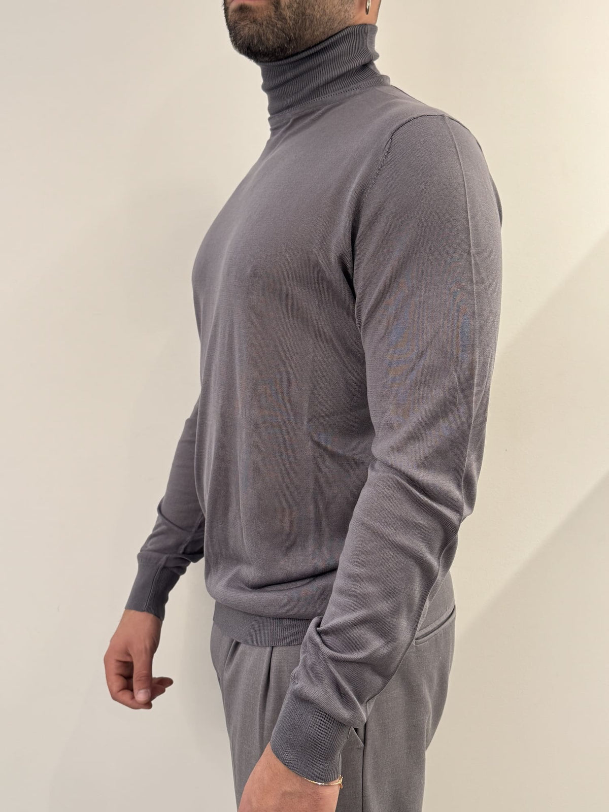 Dolcevita Out/Fit in misto seta gray
