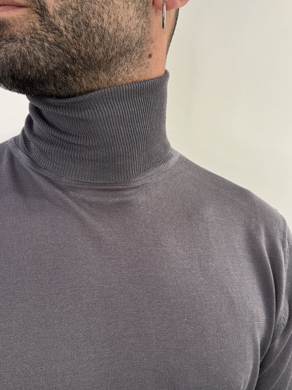 Dolcevita Out/Fit in misto seta gray