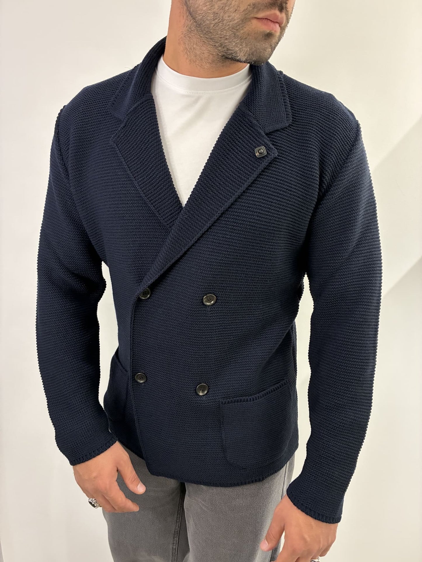 Cardigan Out/Fit doppio petto