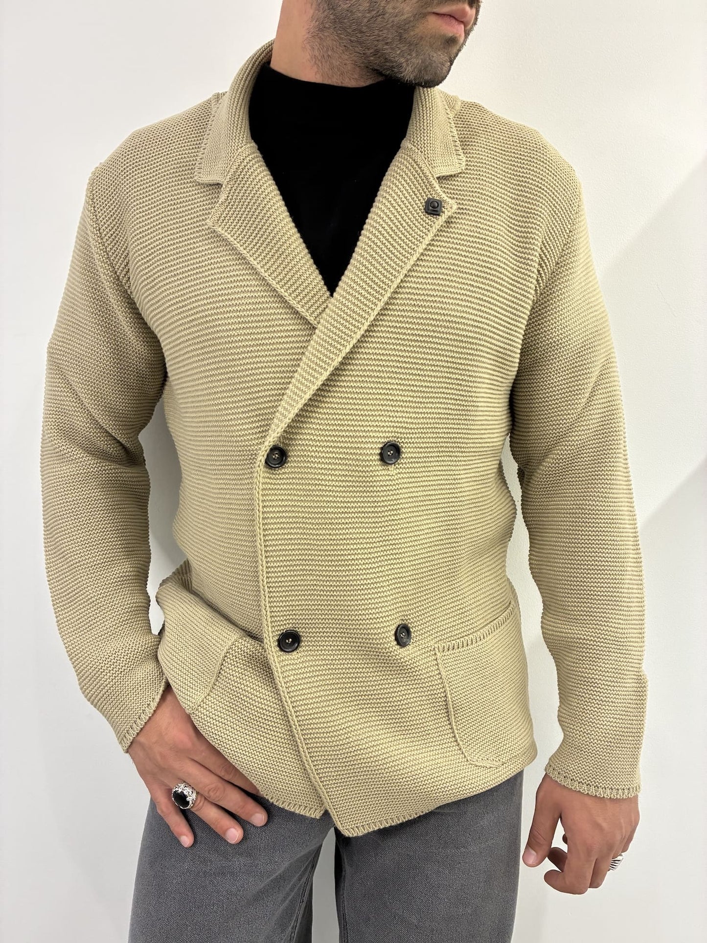 Cardigan Out/Fit doppio petto