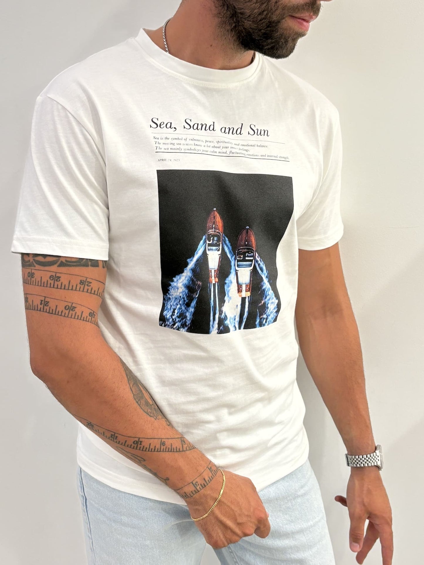 T-shirt Out/Fit con stampa