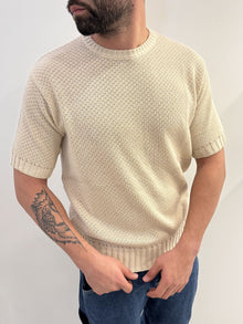 T-shirt in maglia tramata