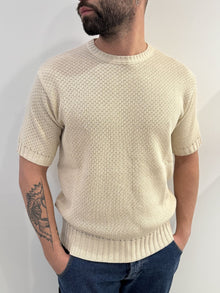 T-shirt in maglia tramata